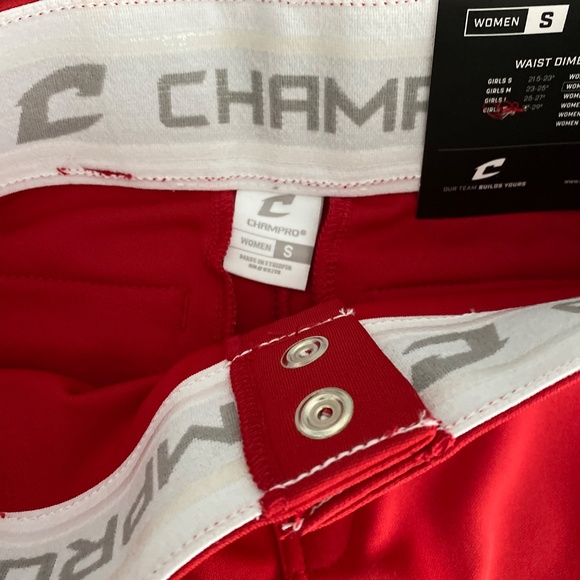 Champro  Softball Pant Scarlet Small NWT - Picture 8 of 8
